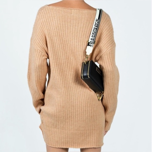 Princess Polly Alivia sweater dress Beige Xs/ S - Picture 2 of 7